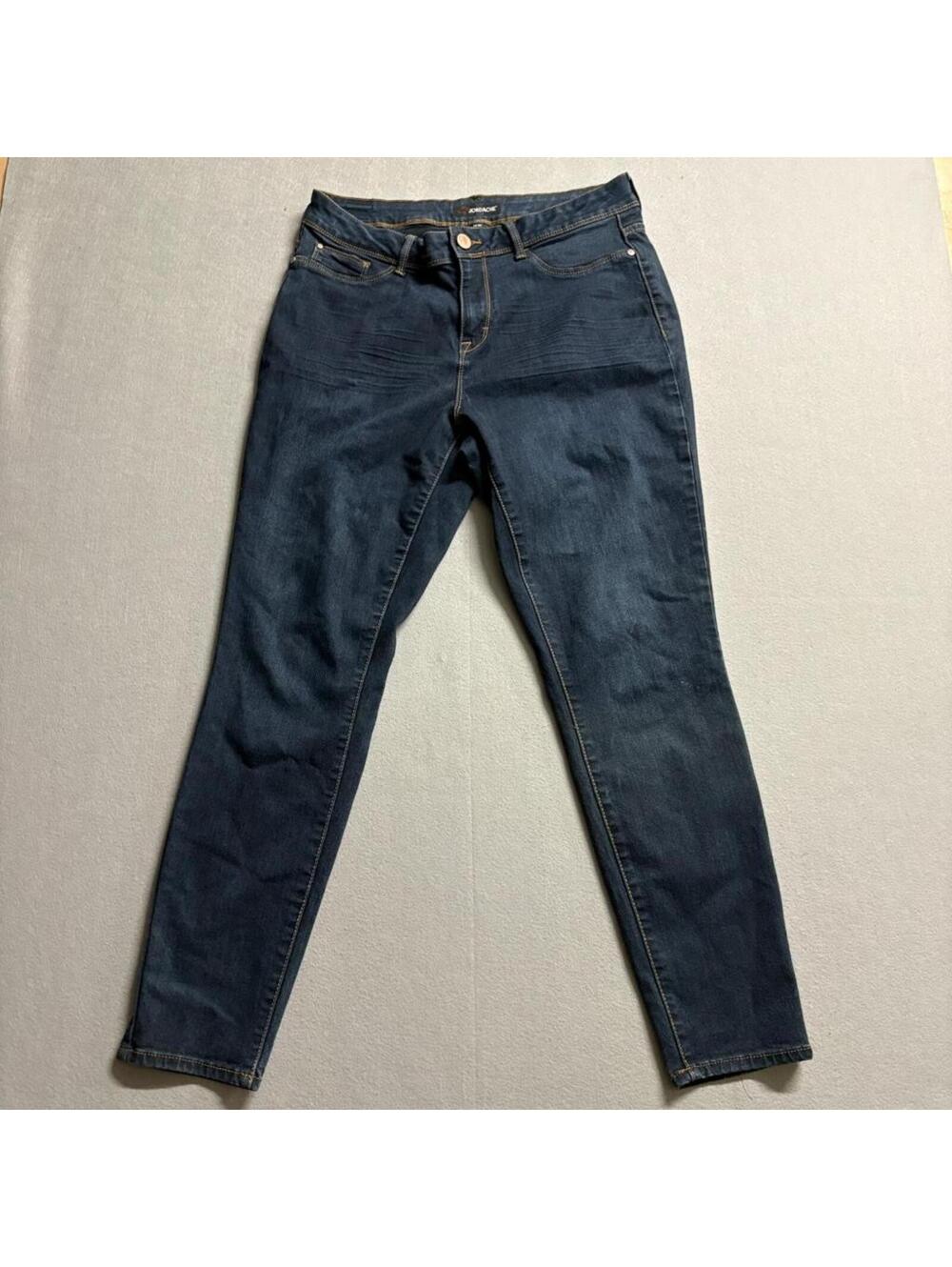 Jordache Skinny Jeans Womens 16W Dark Wash Blue Stretch Denim High Rise